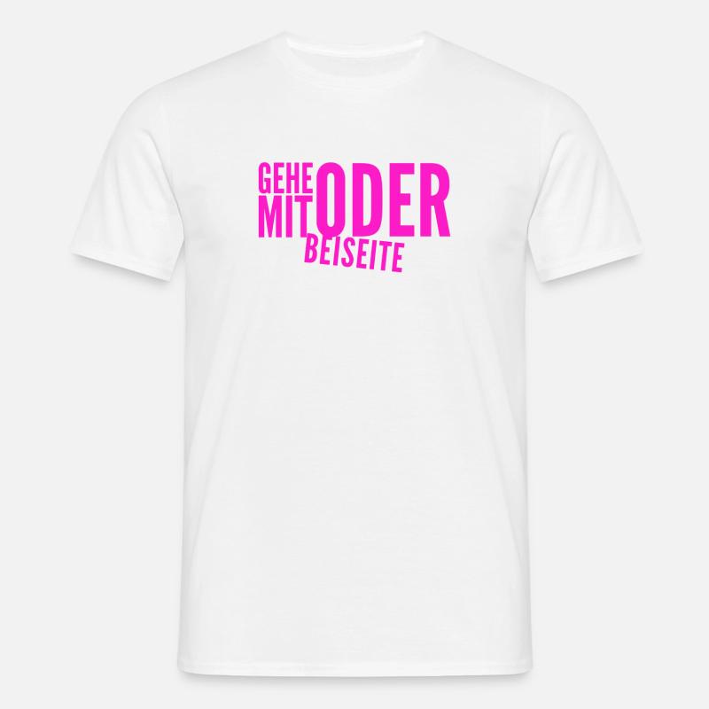 kommst du mit oder nicht? - Männer T-Shirt - Weiß