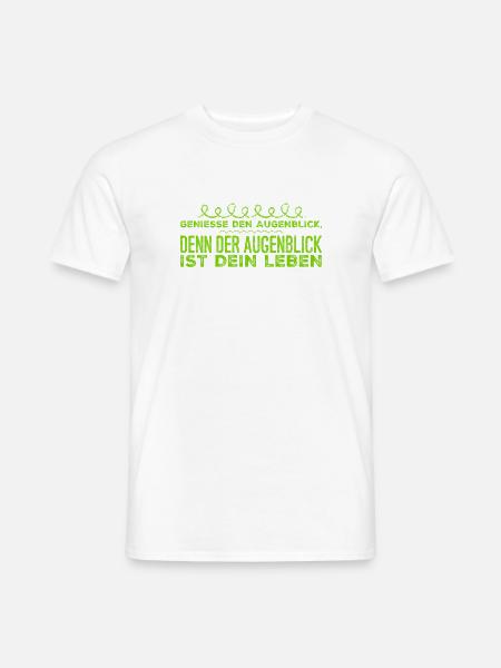 genieße den Moment - Männer T-Shirt - Weiß