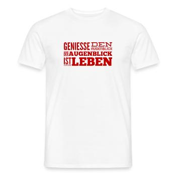 lebe im Augenblick - Männer T-Shirt - Weiß - Vorne - AI Model Male 178 dark (178cm)