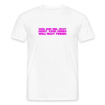 das Ziel kennen - Männer T-Shirt - Weiß - Vorne - AI Model Male 178 dark (178cm)