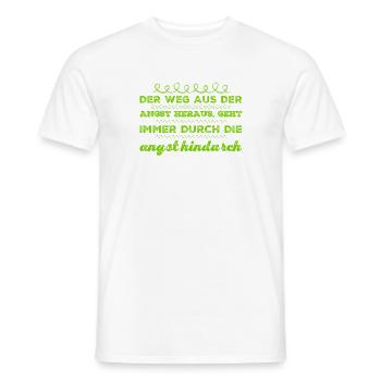 stell dich deiner Angst - Männer T-Shirt - Weiß - Vorne - AI Model Male 178 dark (178cm)