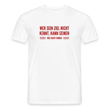 kenne dein Ziel - Männer T-Shirt - Weiß - Vorne - AI Model Male 178 dark (178cm)