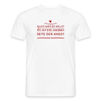 die Angst ist der Weg - Männer T-Shirt - Weiß - Vorne - AI Model Male 178 dark (178cm)