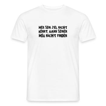 erkenne dein Ziel - Männer T-Shirt - Weiß - Vorne - AI Model Male 178 dark (178cm)