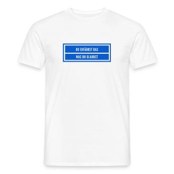 achte auf deinen Glauben - Männer T-Shirt - Weiß - Vorne - AI Model Male 178 dark (178cm)