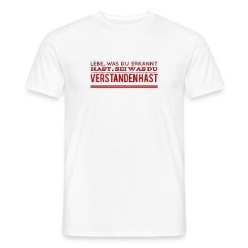 hast du es verstanden? - Männer T-Shirt - Weiß - Vorne - AI Model Male 178 dark (178cm)