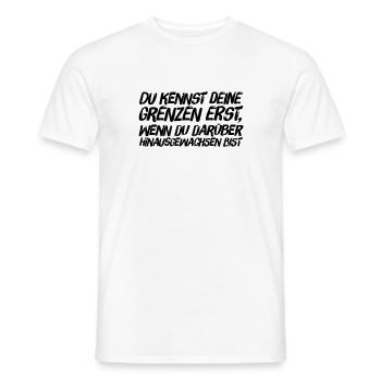 die eigenen Grenzen - Männer T-Shirt - Weiß - Vorne - AI Model Male 178 dark (178cm)