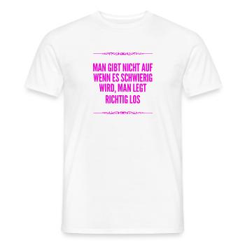 aufgeben ist nicht mein Ding - Männer T-Shirt - Weiß - Vorne - AI Model Male 178 dark (178cm)