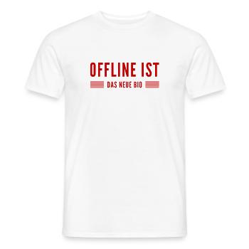 offline ist toll - Männer T-Shirt - Weiß - Vorne - AI Model Male 178 dark (178cm)