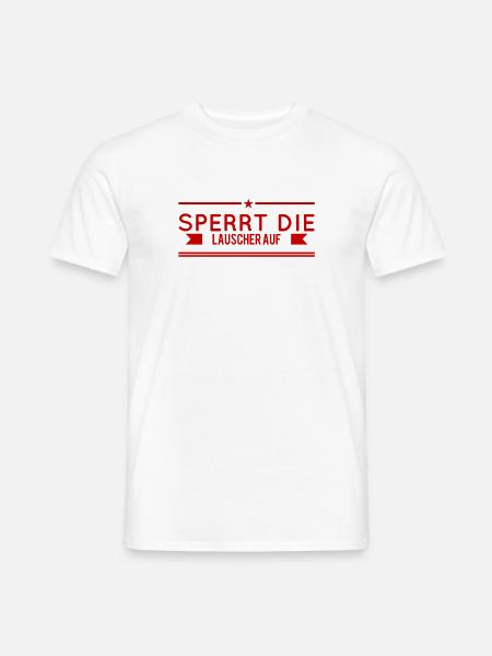 hört mir zu - Männer T-Shirt - Weiß