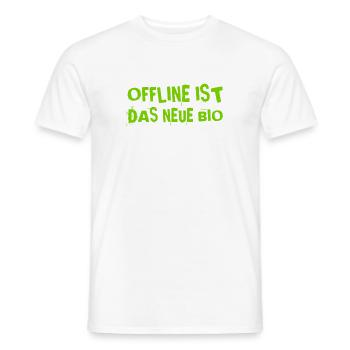 ich lebe offline - Männer T-Shirt - Weiß - Vorne - AI Model Male 178 dark (178cm)