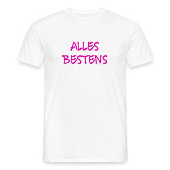 bei mir ist alles super - Männer T-Shirt - Weiß - Vorne - AI Model Male 178 dark (178cm)