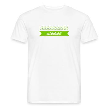 wirklich? - Männer T-Shirt - Weiß - Vorne - AI Model Male 178 dark (178cm)