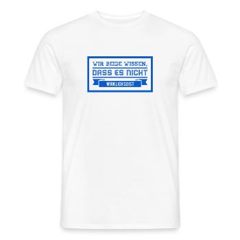 die unausgesprochene Wahrheit - Männer T-Shirt - Weiß - Vorne - AI Model Male 178 dark (178cm)