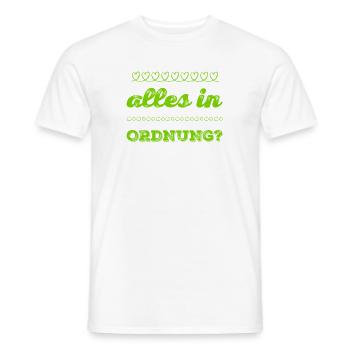 wie geht es dir? - Männer T-Shirt - Weiß - Vorne - AI Model Male 178 dark (178cm)