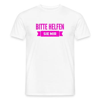 ich brauche Hilfe - Männer T-Shirt - Weiß - Vorne - AI Model Male 178 dark (178cm)