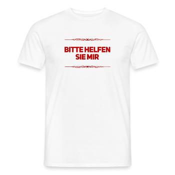 ich suche Hilfe - Männer T-Shirt - Weiß - Vorne - AI Model Male 178 dark (178cm)