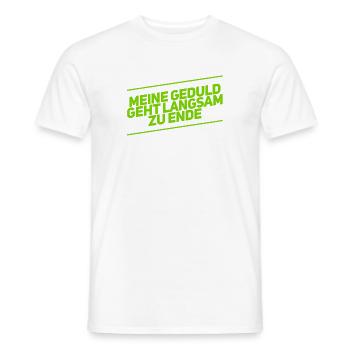 geduldig war gestern - Männer T-Shirt - Weiß - Vorne - AI Model Male 178 dark (178cm)