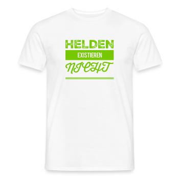 no heros - Männer T-Shirt - Weiß - Vorne - AI Model Male 178 dark (178cm)