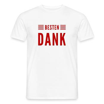 vielen Dank - Männer T-Shirt - Weiß - Vorne - AI Model Male 178 dark (178cm)