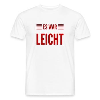 viel zu leicht - Männer T-Shirt - Weiß - Vorne - AI Model Male 178 dark (178cm)