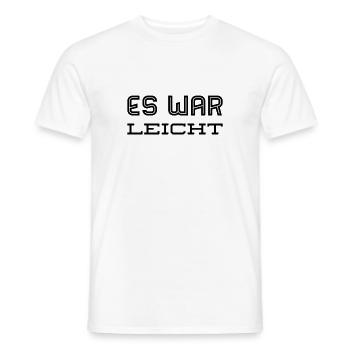 es war leicht - Männer T-Shirt - Weiß - Vorne - AI Model Male 178 dark (178cm)
