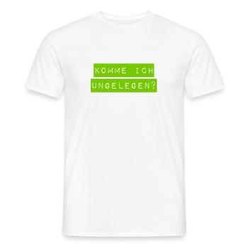 komme ich ungelegen? - Männer T-Shirt - Weiß - Vorne - AI Model Male 178 dark (178cm)