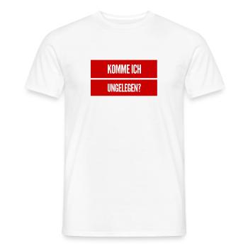störe ich gerade? - Männer T-Shirt - Weiß - Vorne - AI Model Male 178 dark (178cm)