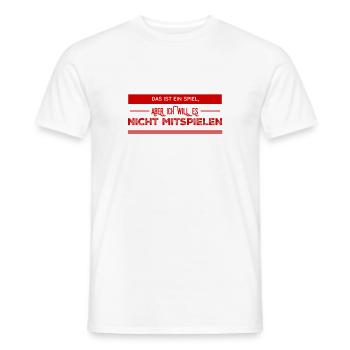 keine Lust mitzuspielen - Männer T-Shirt - Weiß - Vorne - AI Model Male 178 dark (178cm)