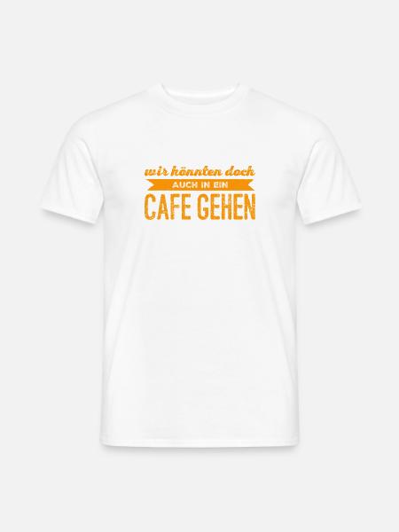 Lust auf einen Kaffee? - Männer T-Shirt - Weiß