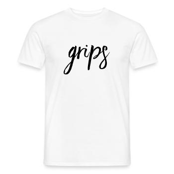 Grips - Männer T-Shirt - Weiß - Vorne - AI Model Male 178 dark (178cm)