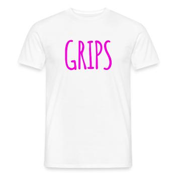 ich habe Grips - Männer T-Shirt - Weiß - Vorne - AI Model Male 178 dark (178cm)