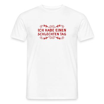 ich habe schlechte Laune - Männer T-Shirt - Weiß - Vorne - AI Model Male 178 dark (178cm)