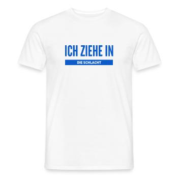 ich ziehe in die Schlacht - Männer T-Shirt - Weiß - Vorne - AI Model Male 178 dark (178cm)