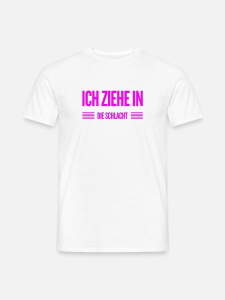 ab in die Schlacht - Männer T-Shirt - Weiß