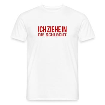 die Schlacht wartet - Männer T-Shirt - Weiß - Vorne - AI Model Male 178 dark (178cm)