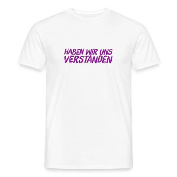 Gibt es noch Fragen? - Männer T-Shirt - Weiß - Vorne - AI Model Male 178 dark (178cm)