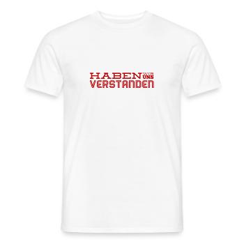 Ist alles klar? - Männer T-Shirt - Weiß - Vorne - AI Model Male 178 dark (178cm)