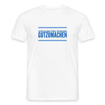 ich habe viel wieder gutzumachen - Männer T-Shirt - Weiß - Vorne - AI Model Male 178 dark (178cm)