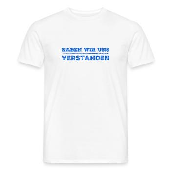 Gibt es offene Fragen? - Männer T-Shirt - Weiß - Vorne - AI Model Male 178 dark (178cm)
