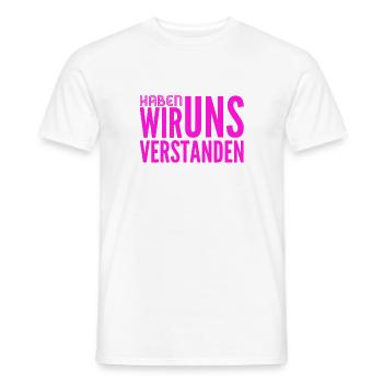 Hast du zugehört? - Männer T-Shirt - Weiß - Vorne - AI Model Male 178 dark (178cm)