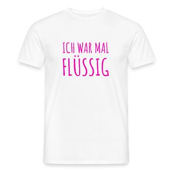 ich war mal flüssig - Männer T-Shirt - Weiß - Vorne - AI Model Male 178 dark (178cm)