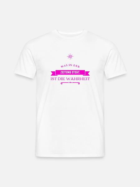 ich mag Zeitungen - Männer T-Shirt - Weiß