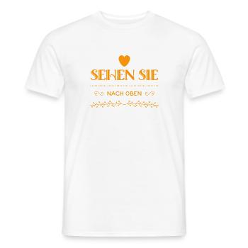 nach oben kucken - Männer T-Shirt - Weiß - Vorne - AI Model Male 178 dark (178cm)
