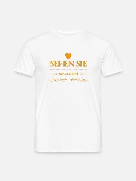 nach oben kucken - Männer T-Shirt - Weiß