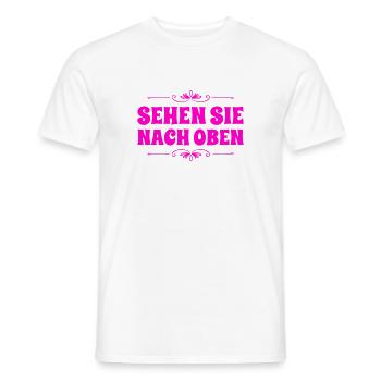 der Blick in die Höhe - Männer T-Shirt - Weiß - Vorne - AI Model Male 178 dark (178cm)