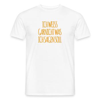 da fehlen einem die Worte - Männer T-Shirt - Weiß - Vorne - AI Model Male 178 dark (178cm)