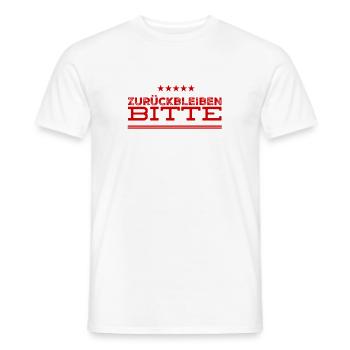 bitte zurückbleiben - Männer T-Shirt - Weiß - Vorne - AI Model Male 178 dark (178cm)