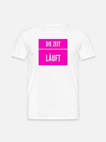 die Uhr tickt - Männer T-Shirt - Weiß
