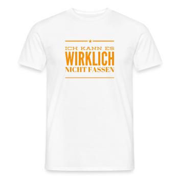 ich kann es wirklich nicht fassen - Männer T-Shirt - Weiß - Vorne - AI Model Male 178 dark (178cm)